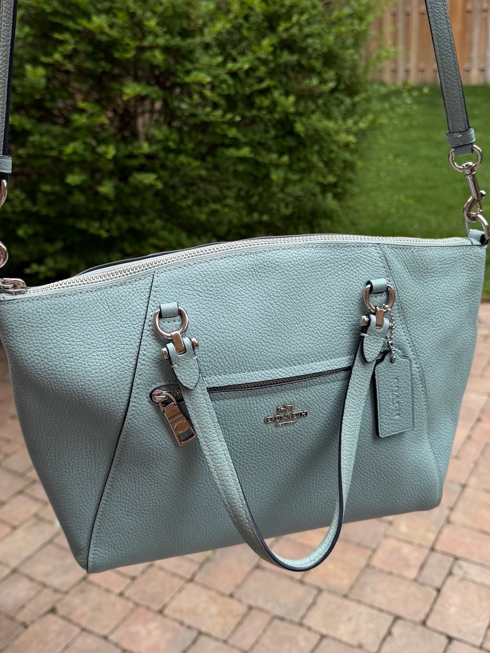 Coach Prairie Satchel Blue Leather Shoulder Bag - Picture 7 of 8